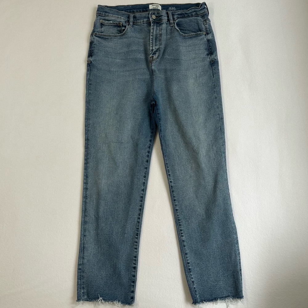 Kensie Jeans Vintage Luxe Juliet High Rise Slim Medium Wash Raw Hem Size 14 - Picture 2 of 13